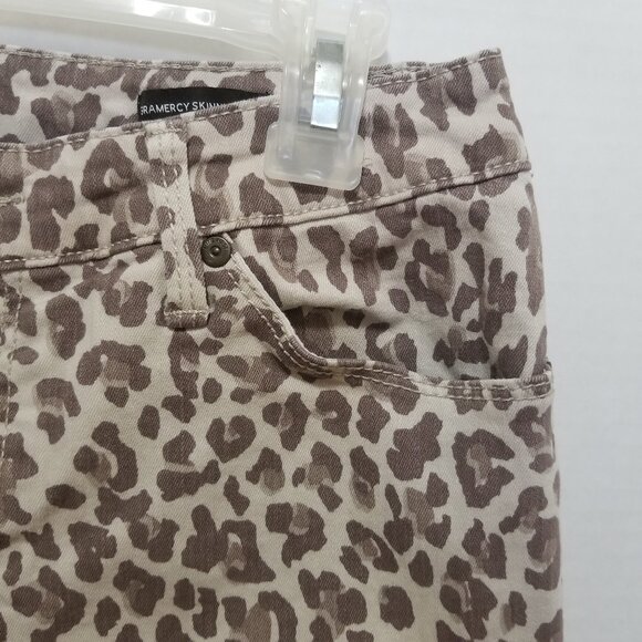 Nine West jeans 6 Gramercy Skinny Ankle leopard cheetah animal print denim - Picture 4 of 12